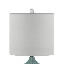 Ellipse Curved Gourd Glass Blue-Green Table Lamp, Set of 2,  Bedside Nightstand Reading Desk Table Light by Olliix-510 Design