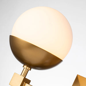 Deco 3 Light Bath Bar in Laquered Gold Wall Sconce Wall Lamp Home Decor by Lucas McKearn