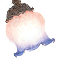 16" High Melon Flower Cherub on Swing Mini Table Lamp Bedside Nightstand Reading Desk Table Light by Meyda