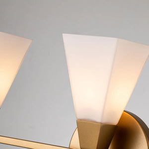 Bowtie 3 Light Bath Bar in Laquered Gold Wall Sconce Wall Lamp Home Decor by Lucas McKearn