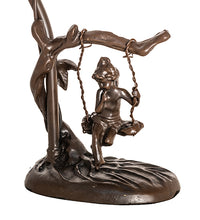 16" High Melon Flower Cherub on Swing Mini Table Lamp Bedside Nightstand Reading Desk Table Light by Meyda