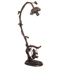 16" High Melon Flower Cherub on Swing Mini Table Lamp Bedside Nightstand Reading Desk Table Light by Meyda