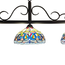 Serenity Island Pendant Chandelier Tiffany Victorian Dark Bronze 3-Light 45" Wide Ceiling Light by Chloe