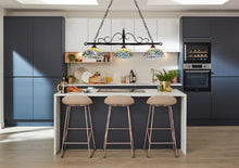 Serenity Island Pendant Chandelier Tiffany Victorian Dark Bronze 3-Light 45" Wide Ceiling Light by Chloe