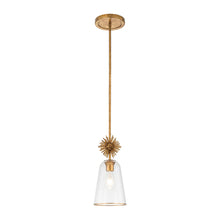 Staring 1 Light Mini Pendant Opal Clear Glass Aged Brass Finish Ceiling Light by Lucas McKearn