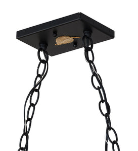 Custom 48" Long Personalized Rockin' C Ranch Oblong 3 Cobows on Horses Pendant Ceiling Light by Meyda