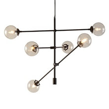 Cyrus 6-Globe Light Antique Bronze Architectural Metal Chandelier Pendant Ceiling Light by Olliix-INK+IVY