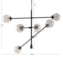 Cyrus 6-Globe Light Antique Bronze Architectural Metal Chandelier Pendant Ceiling Light by Olliix-INK+IVY