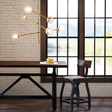 Cyrus 6-Globe Light Gold Architectural Metal Chandelier Pendant Ceiling Light by Olliix-INK+IVY