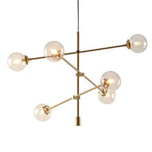 Cyrus 6-Globe Light Gold Architectural Metal Chandelier Pendant Ceiling Light by Olliix-INK+IVY