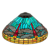 16" Wide Tiffany Dragonfly Pendant and Table Lamp Shade by Meyda