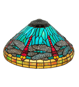 16" Wide Tiffany Dragonfly Pendant and Table Lamp Shade by Meyda