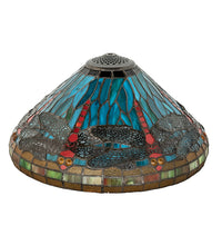 16" Wide Tiffany Dragonfly Pendant and Table Lamp Shade by Meyda
