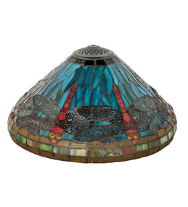 16" Wide Tiffany Dragonfly Pendant and Table Lamp Shade by Meyda