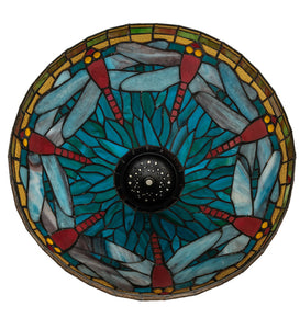 16" Wide Tiffany Dragonfly Pendant and Table Lamp Shade by Meyda