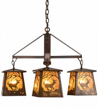 Custom 28" Wide Deer at Dawn 4 Light Chandelier Ceiling Light by Meyda