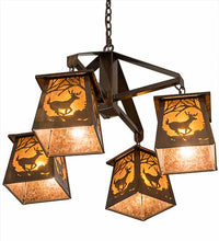 Custom 28" Wide Deer at Dawn 4 Light Chandelier Ceiling Light by Meyda