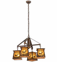 Custom 28" Wide Deer at Dawn 4 Light Chandelier Ceiling Light by Meyda