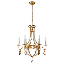 Monteleone 6 Light Chandelier Antique Gold Finsih Ceiling Light by Lucas McKearn