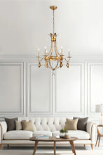 Monteleone 6 Light Chandelier Antique Gold Finsih Ceiling Light by Lucas McKearn