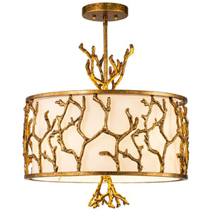 The Coral Chandelier Gold Ceiling Light by Lucas McKearn