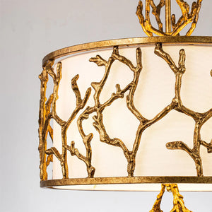 The Coral Chandelier Gold Ceiling Light by Lucas McKearn