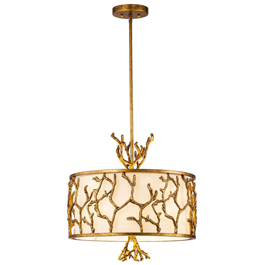 The Coral Chandelier Gold Ceiling Light by Lucas McKearn