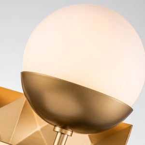 Deco 2 Light Bath Bar in Laquered Gold Wall Sconce Wall Lamp Home Decor by Lucas McKearn