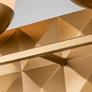 Deco 2 Light Bath Bar in Laquered Gold Wall Sconce Wall Lamp Home Decor by Lucas McKearn