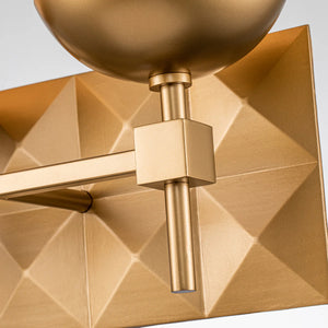 Deco 2 Light Bath Bar in Laquered Gold Wall Sconce Wall Lamp Home Decor by Lucas McKearn