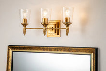 Vetiver 3 Light Bath Bar in Gold Wall Sconce Wall Lamp Home Decor by Lucas McKearn