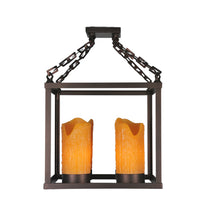 Custom 16" Square Kitzi Box 4 Candlelights Pendant Ceiling Light by Meyda