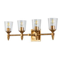 Vetiver 4 Light Bath Bar in Gold F2 Wall Sconce Wall Lamp Home Decor by Lucas McKearn