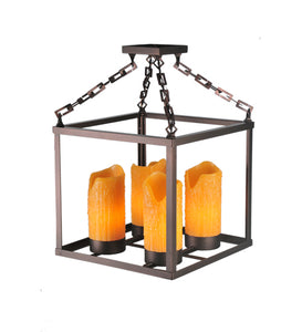 Custom 16" Square Kitzi Box 4 Candlelights Pendant Ceiling Light by Meyda