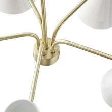 Ezra 5-Light Metal White Cone-Shape Shades Chandelier Pendant Ceiling Light by Olliix-INK+IVY