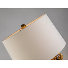Gallier 1 Light Table Lamp in Black and Distressed Gold Bedside Nightstand Reading Desk Table Light by Lucas McKearn