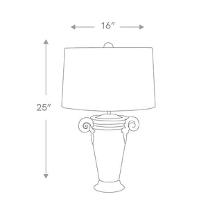 Gallier 1 Light Table Lamp in Black and Distressed Gold Bedside Nightstand Reading Desk Table Light by Lucas McKearn