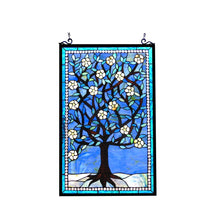 Woodley Tiffany-Style Stained Glass Vertical Decorative Hanging Window Panel 20x32" Home Decor by Chloe