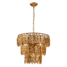 The Coral Gold Chandelier 3 Tier Ceiling Light by Lucas McKearn