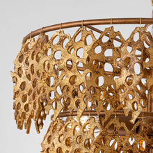 The Coral Gold Chandelier 3 Tier Ceiling Light by Lucas McKearn