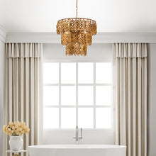 The Coral Gold Chandelier 3 Tier Ceiling Light by Lucas McKearn