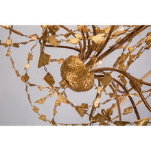 Mosaic 10 Light Grand Large Candelabra Chandelier in Antiqued Gold Ceiling Light by Lucas McKearn