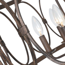 Navy Pendant Chandelier Antique Wood Finish Country Farmhouse 5-Light 21" Wide Ceiling Light by Chloe
