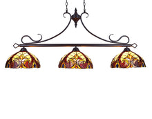 Adia Victorian Tiffany-style Dark Bronze 3 Light Island Pendant 47" Wide Ceiling Light by Chloe