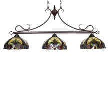 Adia Victorian Tiffany-style Dark Bronze 3 Light Island Pendant 47" Wide Ceiling Light by Chloe