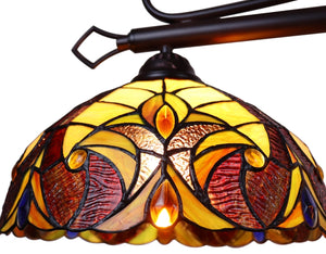 Adia Victorian Tiffany-style Dark Bronze 3 Light Island Pendant 47" Wide Ceiling Light by Chloe