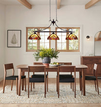 Adia Victorian Tiffany-style Dark Bronze 3 Light Island Pendant 47" Wide Ceiling Light by Chloe