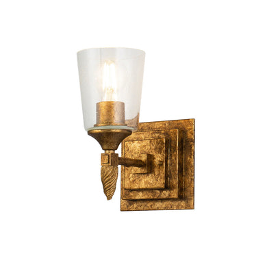 Vetiver 1 Light Bath Bar in Gold Wall Sconce Wall Lamp Home Decor by Lucas McKearn