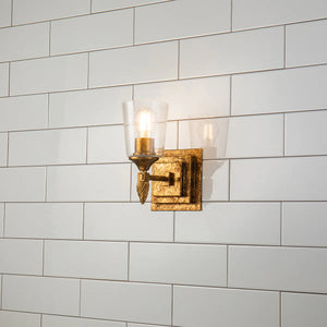 Vetiver 1 Light Bath Bar in Gold Wall Sconce Wall Lamp Home Decor by Lucas McKearn
