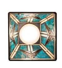 5" Square Valencia Mission Tiffany Flushmount Pendant Ceiling Light by Meyda